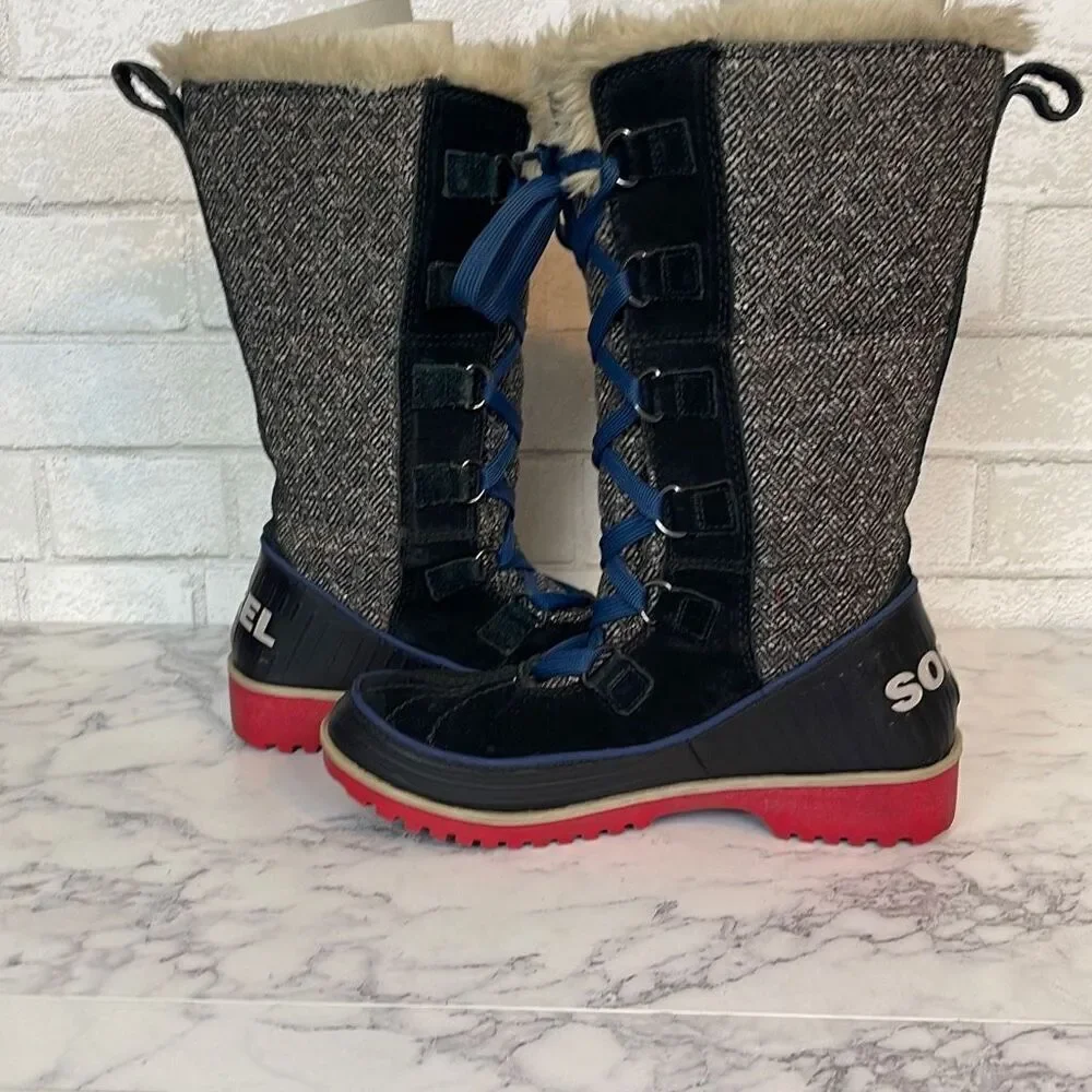 Sorel Tivoli II Nocturnal Herringbone High Boots 7